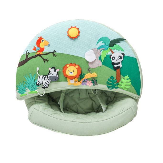 Activity chair round Activity chair Rondo green with jungle cushion