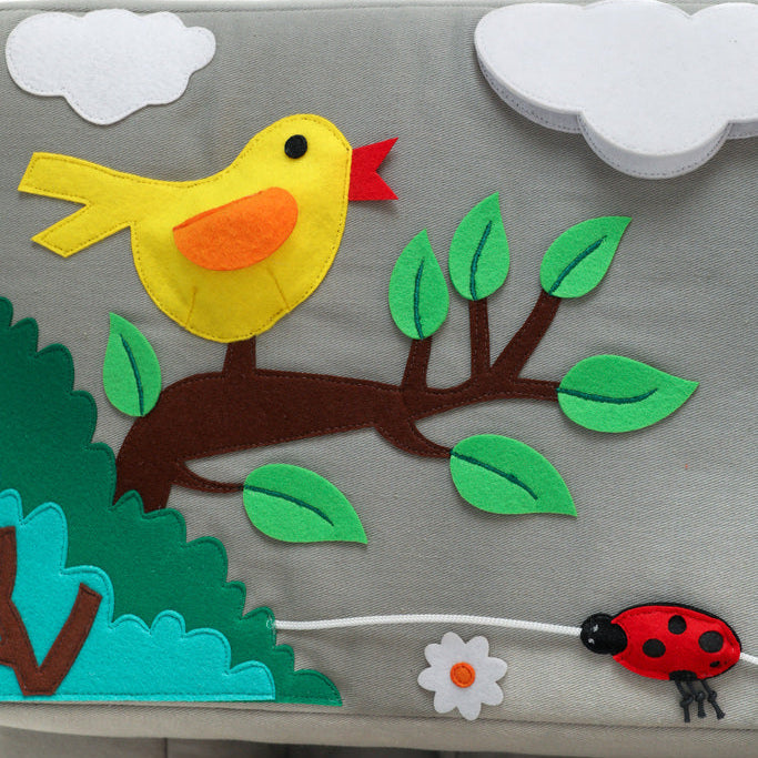 Activity cushions bee and butterfly