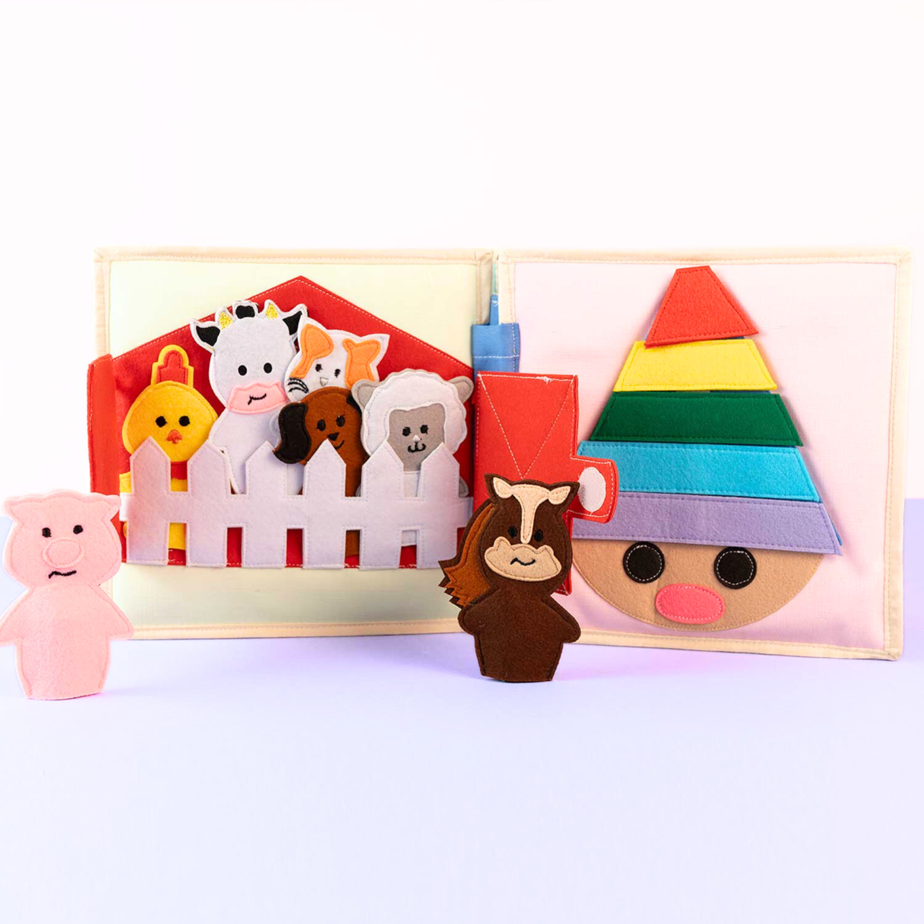 Pastel young owl- 6 Pages Quiet Book