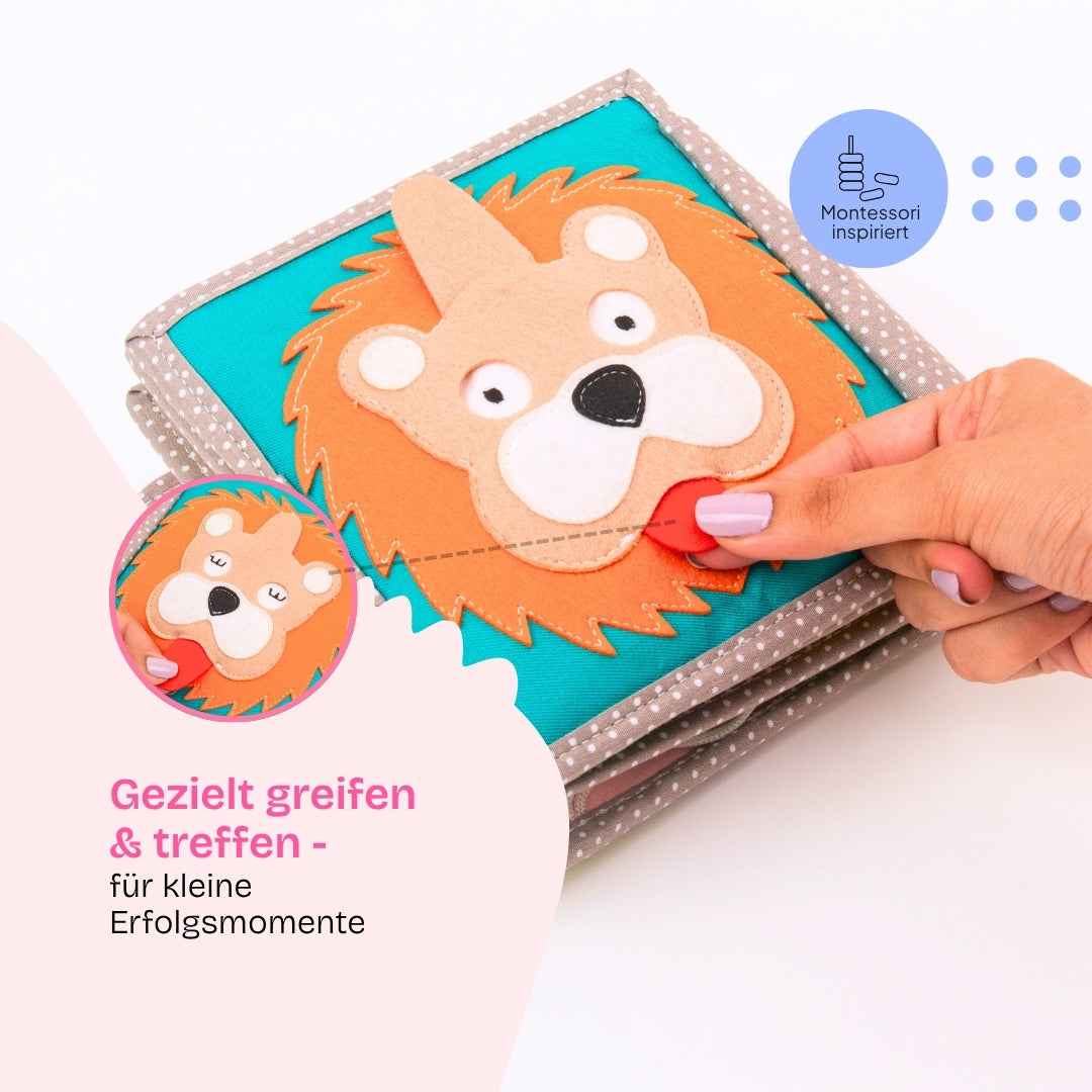 Sleepy Lion - 6 Pages Mini Quiet Book